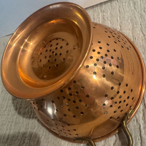 Vintage Copper Colander Made in Portugal - Picture 9 of 13